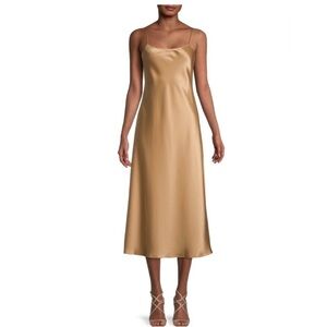 Satin dress Size Small gold